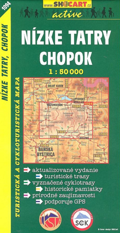 Nízke Tatry, Chopok 1:50 000 (Turistická mapa 1094)