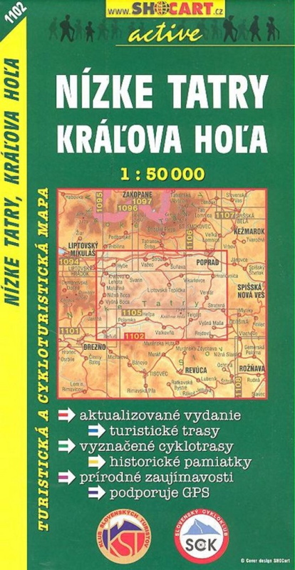 Nízke Tatry, Kráľova Hoľa 1:50 000 (Turistická mapa 1102)