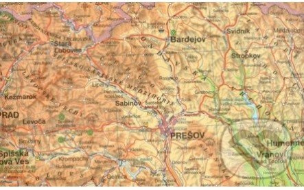Slovensko 1:500 000 (Nástenná mapa)