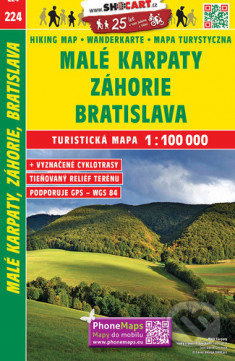Malé Karpaty, Záhorie, Bratislava 1:100 000 (Turistická mapa 224 - platná r. 2019)