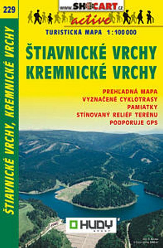 Štiavnické vrchy, Kremnické vrchy 1: 100 000 (Turistická mapa 229)