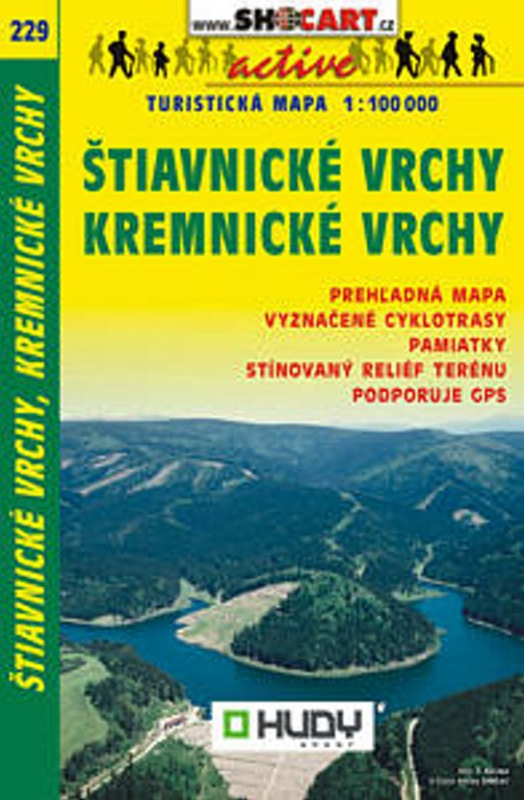 Štiavnické vrchy, Kremnické vrchy 1: 100 000 (Turistická mapa 229)