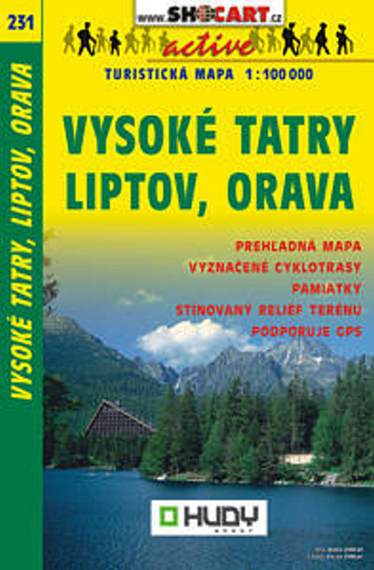 Vysoké Tatry, Liptov, Orava 1:100 000 (Turistická mapa 231)