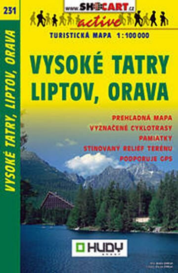 Vysoké Tatry, Liptov, Orava 1:100 000 (Turistická mapa 231)