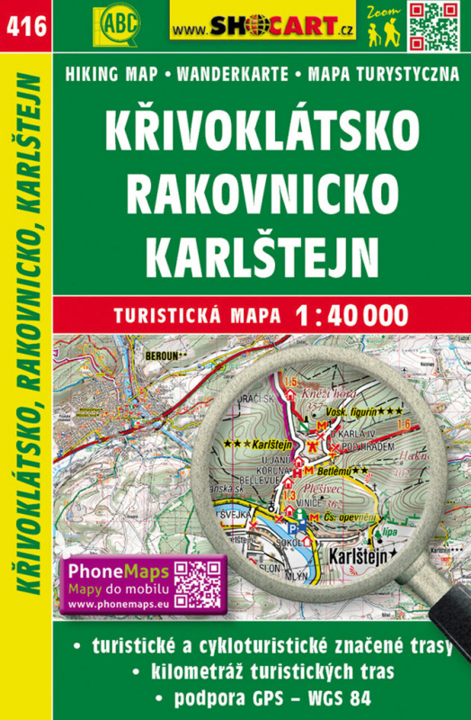 Křivoklátsko, Rakovnicko, Karlštejn / Turistická mapa SHOCart