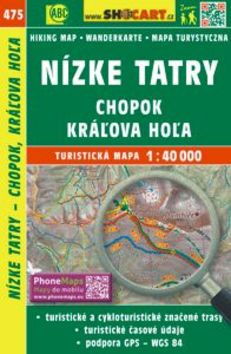 Nízke Tatry, Chopok, Kráľova Hoľa 1:40 000 - turistická mapa č. 475