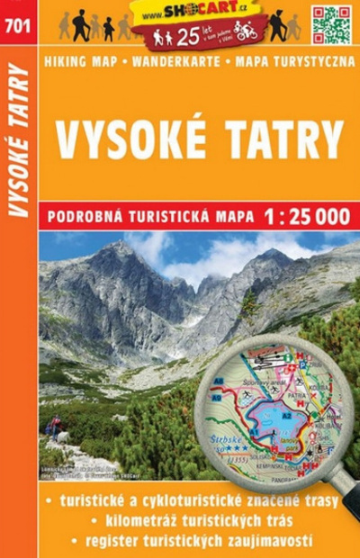 Vysoké Tatry 1:25 000 (Podrobná turistická mapa 701)