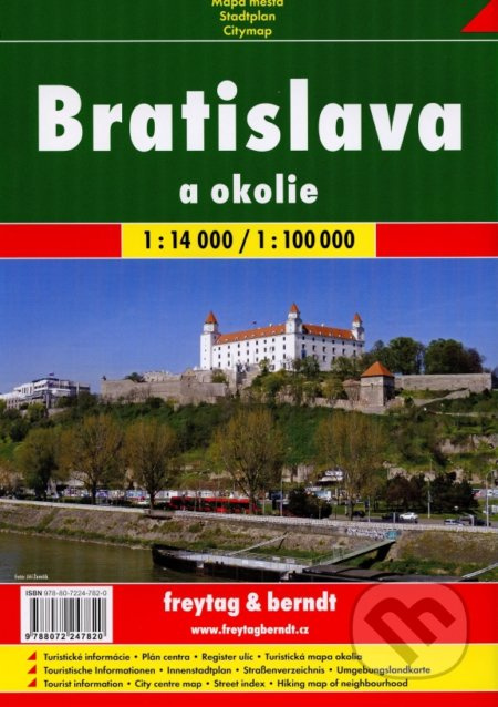 Bratislava a okolie 1:14 000, 1:100 000 (Mapa mesta)