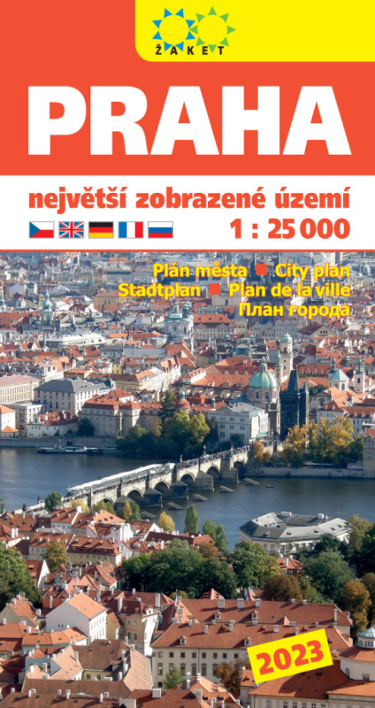 Praha největší zobrazené území 2023 (1:25 000)