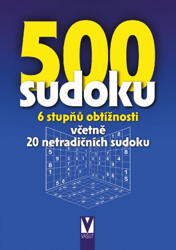 500 sudoku - 6 stupňů obtížnosti (modrá)