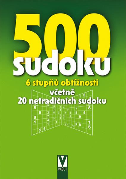 500 sudoku (6 stupňů obtížnosti včetně 20 netradičních sudoku)