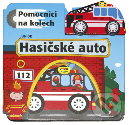 Hasičské auto - Pomocníci na kolech + dřevěné, ekologicky nezávadné autíčko
