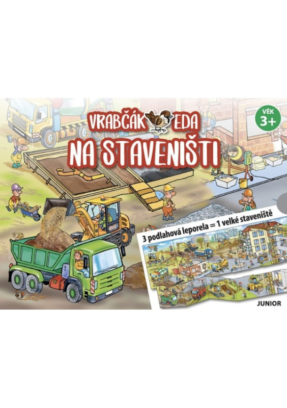 Vrabčák Eda na staveništi - 3 podlahová leporela = 1 velké staveniště - Iva Haberlová