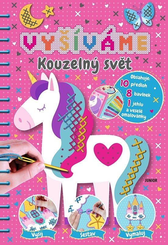Vyšíváme Kouzelný svět - kniha z kategorie Omalovánky, vystřihovánky, papír