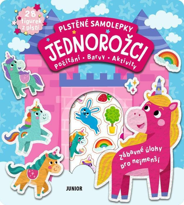 Plstěné samolepky Jednorožci + 28 figurek z plsti