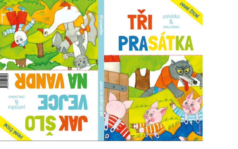Tři prasátka /Jak šlo vejce na vandr (Pohádka + omalovánka) - kniha z kategorie Pohádky