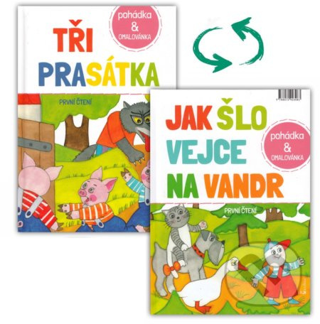 Tři prasátka /Jak šlo vejce na vandr (Pohádka + omalovánka) - kniha z kategorie Pohádky