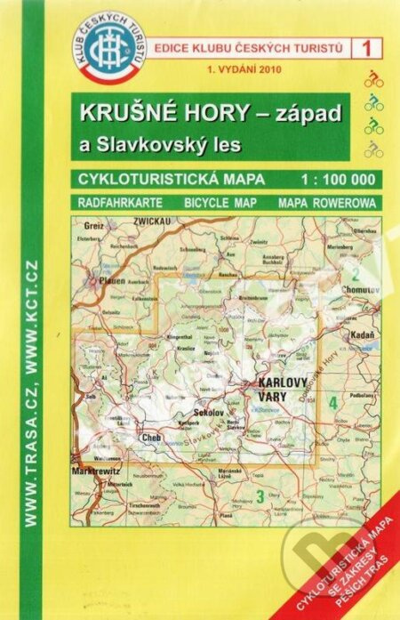 KČT C 1 Krušné hory západ, Slavkovský les cyklomapa
