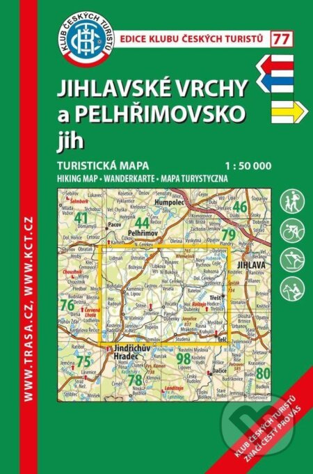 KČT 77 Jihlavské vrchy a Pelhřimovsko jih 1:50 000