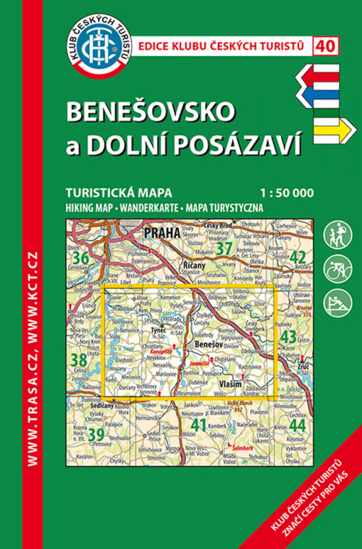 KČT 40 Benešovsko,dolní Posázaví 1: 50 000