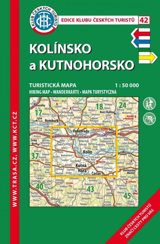 Kolínsko a Kutnohorsko 1:50 000 Turistická mapa (KČT 42)