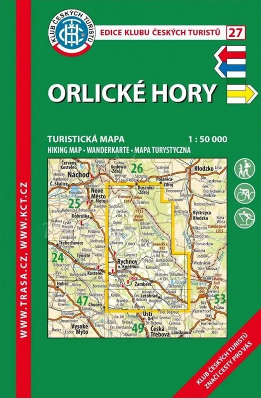 Orlické hory 1:50 000 Turistická mapa (KČT 27)