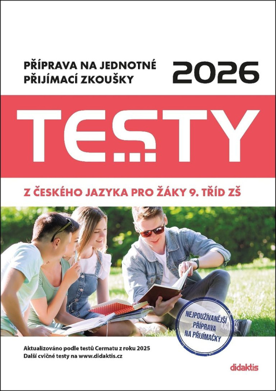 Testy 2026 z českého jazyka pro žáky 9. tříd ZŠ (Příprava na jednotné přijímací zkoušky) - kniha z kategorie 2. stupeň