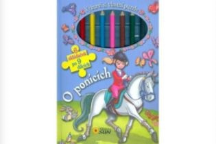 O ponících - Vybarvi si vlastní puzzle (6 skládaček po 9 dílcích) NAKLADATELSTVÍ SUN s.r.o.