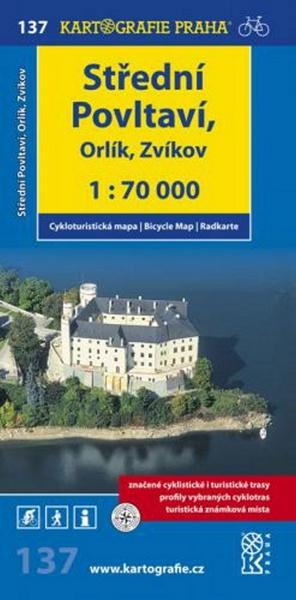 Střední Povltaví, Orlík, Zvíkov 1:70 000 (Cykloturistická mapa)