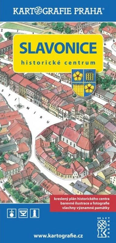 Slavonice - historické centrum (Kreslená mapa)