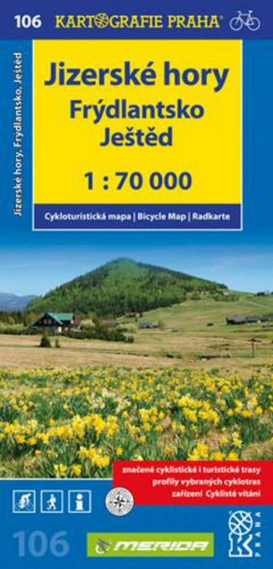 Jizerské hory, Frýdlantsko, Ještěd (106 cyklomapa)