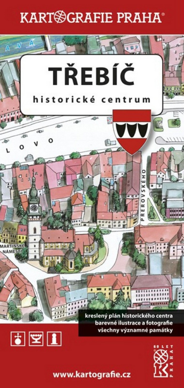 Třebíč Historické centrum (Kreslený plán města)