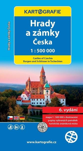 Hrady a zámky Česka 1:500 000 -