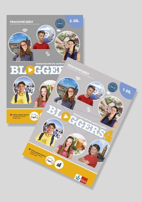 Bloggers 4 (A2.2) – 2dílný pracovní sešit + žákovská licence Klett nakladatelství