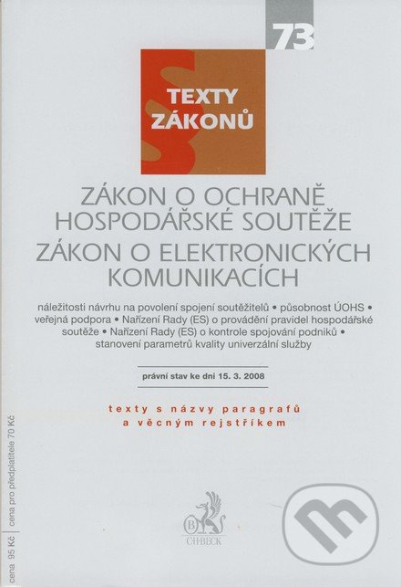 Zákon o ochraně hospodářské soutěže, Zákon o elektronických komunikacích - kniha z kategorie Obchodní právo