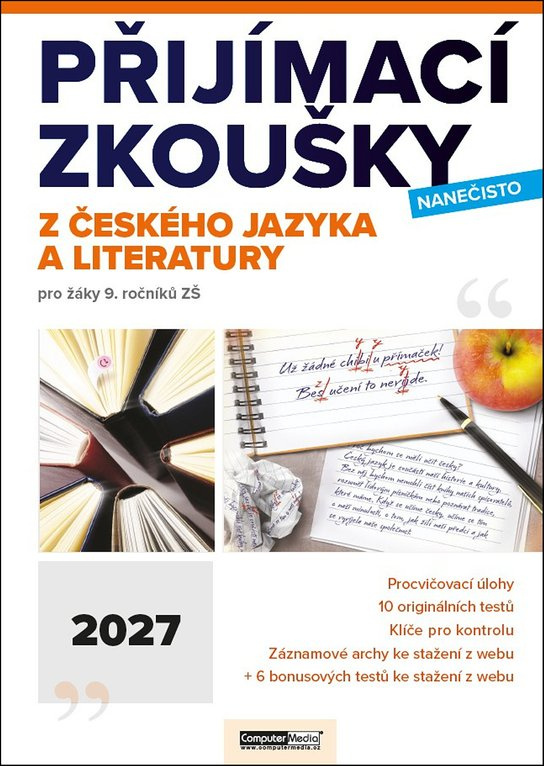 Přijímací zkoušky nanečisto z českého jazyka a literatury 2027 -  Autor Neuveden