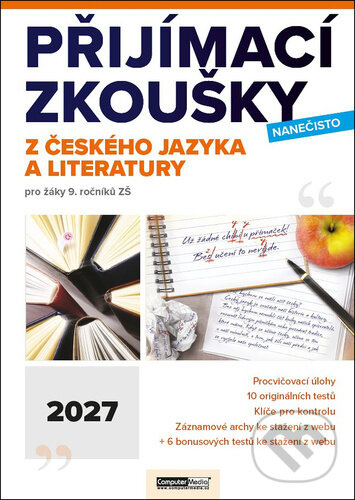 Přijímací zkoušky nanečisto z českého jazyka a literatury 2027 -  Autor Neuveden