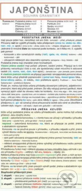 JAPONŠTINA souhrn gramatiky - Zdeňka Zinková - kniha z kategorie Jazykové učebnice a slovníky