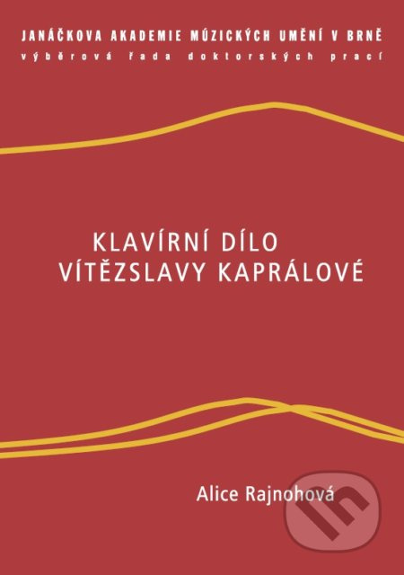 Klavírní dílo Vítězslavy Kaprálové - Alice Rajnohová - kniha z kategorie Hudba