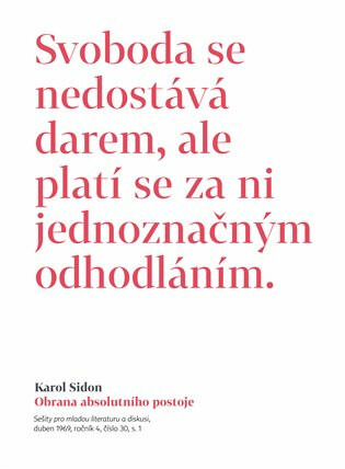 Obrana absolutního postoje - Publicistické a jiné texty z šedesátých let