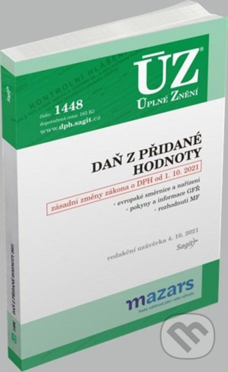 Úplné Znění - 1448 Daň z přidané hodnoty (podle stavu k 4. 10. 2021) - kniha z kategorie Daně