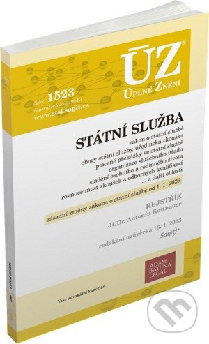 Úplné Znění - 1523 Státní služba (Podle stavu k 1. 1. 2023) - kniha z kategorie Právo