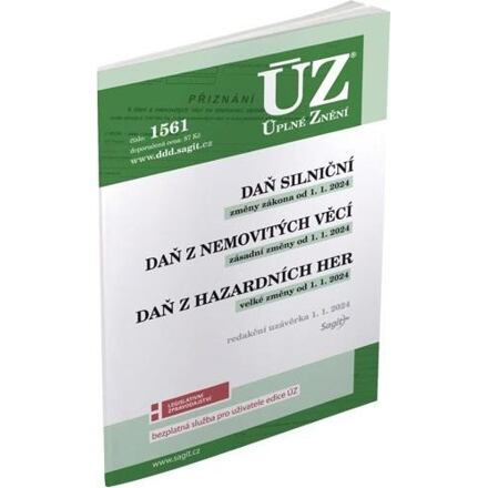 ÚZ 1561 Daň silniční, Daň z nemovitých věcí, Daň z hazardních her