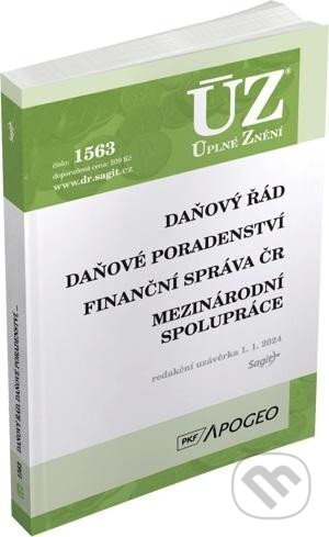 ÚZ 1563 Daňový řád, Finanční správa, Daňové poradenství, Platby v hotovosti