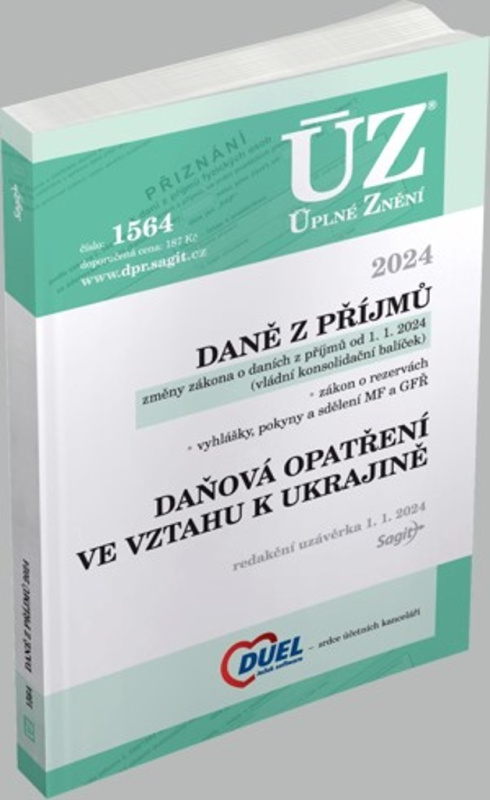 ÚZ 1564 Daně z příjmů 2024
