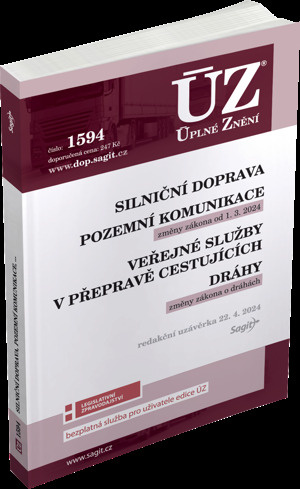 ÚZ 1594 Silniční doprava, Pozemní komunikace, Veřejné služby v přepravě cestujících, Dráhy