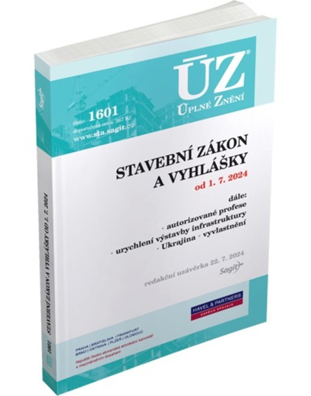 ÚZ 1601 Nový stavební zákon a vyhlášky 2024, rejstřík k zákonu
