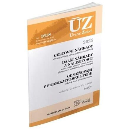 ÚZ 1618 Cestovní náhrady, Odměňování v podnikatelské sféře, 2025 Nakladatelství Sagit, a.s.