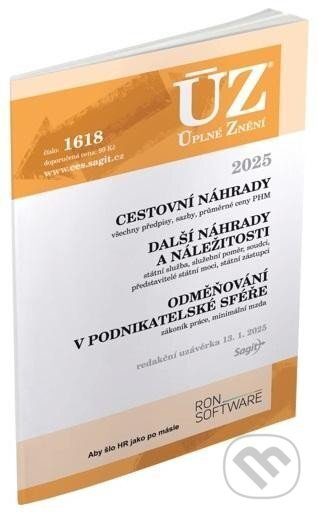 ÚZ 1618 Cestovní náhrady, Odměňování v podnikatelské sféře, 2025 Nakladatelství Sagit, a.s.