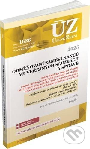 ÚZ 1626 Odměňování zaměstnanců ve veřejných službách a správě, 2025 Nakladatelství Sagit, a.s.